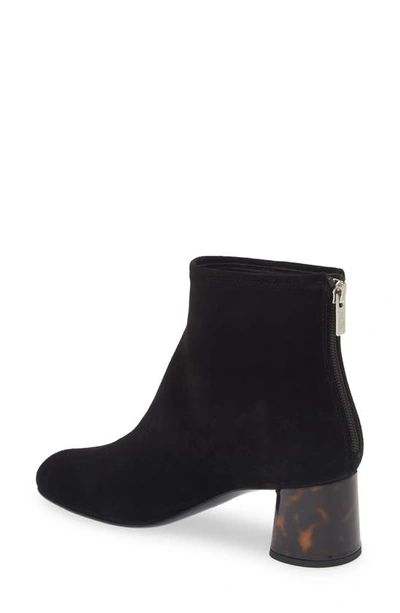 Shop Agl Attilio Giusti Leombruni Veta Precious Suede Bootie In Nero-tartaruga