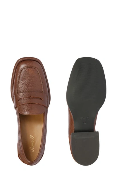 Saint G Carla Penny Loafer In Brown