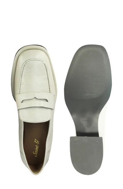 Saint G Carla Penny Loafer In Off White