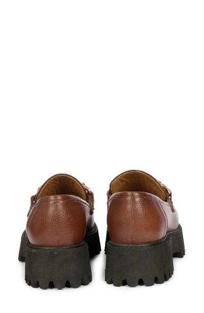 Saint G Donna Platform Loafer In Brown