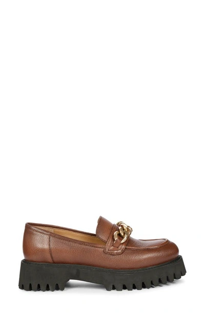 Saint G Donna Platform Loafer In Brown