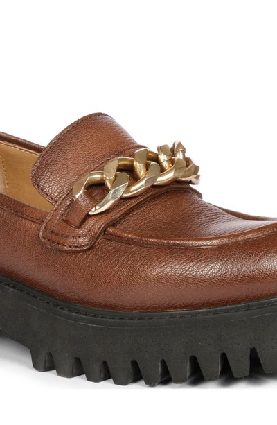 Saint G Donna Platform Loafer In Brown