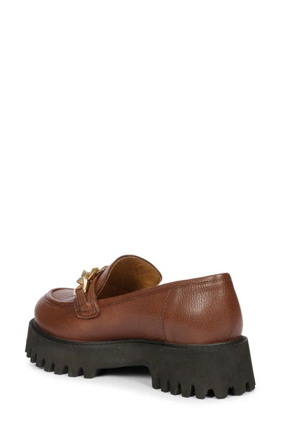 Saint G Donna Platform Loafer In Brown