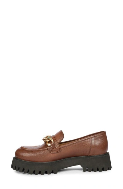 Saint G Donna Platform Loafer In Brown
