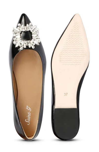 Saint G Mabilla Pointed Toe Flat In Black