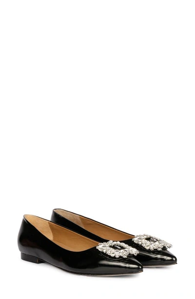 Shop Saint G Mabilla Pointed Toe Flat In Black