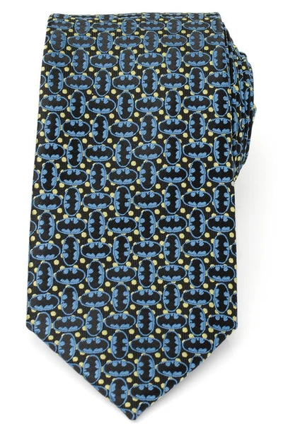 Shop Cufflinks, Inc . Batman Emblem Silk Blend Tie In Blue Black