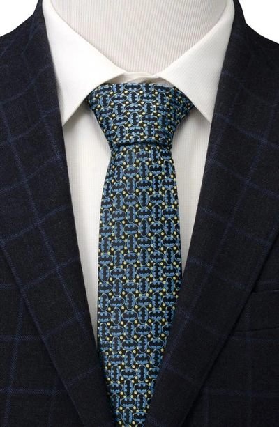 Cufflinks, Inc Batman Emblem Silk Blend Tie In Blue Black