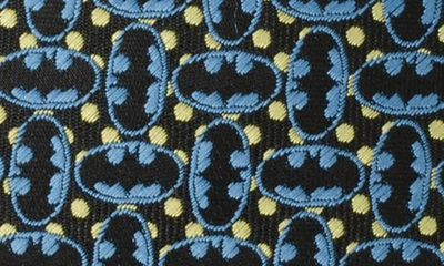 Shop Cufflinks, Inc Batman Emblem Silk Blend Tie In Blue Black