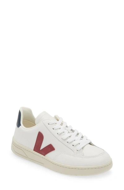 Shop Veja V-10 Sneaker In Extra-white Marsala Nautico