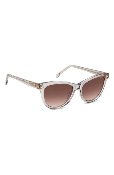 Shop Carrera Eyewear 54mm Cat Eye Sunglasses In Grey/ Brown Gradient