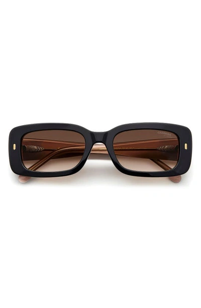 Shop Carrera Eyewear 53mm Gradient Rectangular Sunglasses In Black Beige/ Brown Gradient
