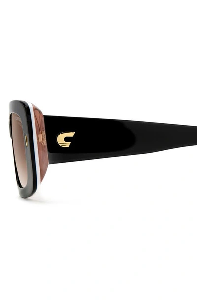 Shop Carrera Eyewear 53mm Gradient Rectangular Sunglasses In Black Beige/ Brown Gradient