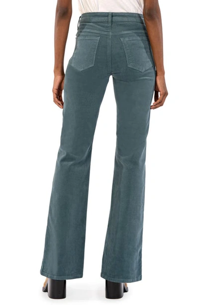 Kut From The Kloth Ana Fab Ab High Waist Corduroy Flare Jeans In Lagoon
