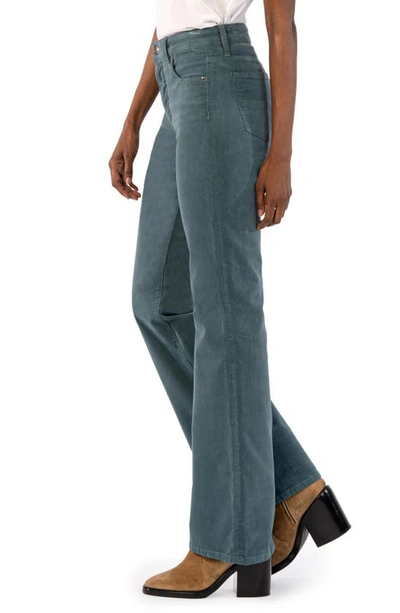 Kut From The Kloth Ana Fab Ab High Waist Corduroy Flare Jeans In Lagoon