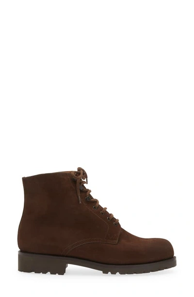 Shop Jm Weston Worker Suede Lace-up Boot In Brown