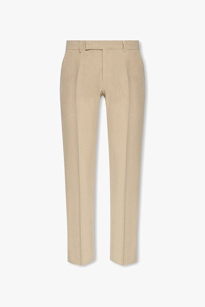 Shop Jacquemus Beige ‘feijoa' Pleat-front Trousers In New