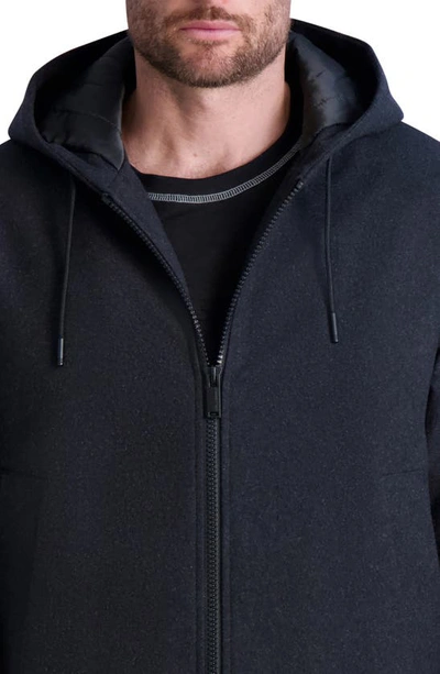 Shop Karl Lagerfeld Hooded Parka In Charcoal