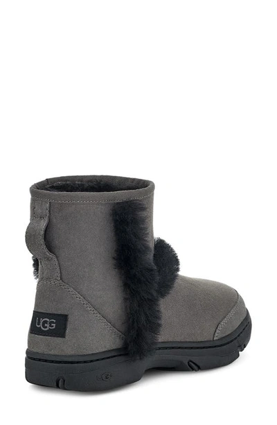 Shop Ugg Sunburst Mini Genuine Shearling Bootie In Grey