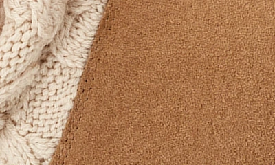 Ugg Classic Sweater Letter Ta Knitted Suede High-leg Boots In Chestnut