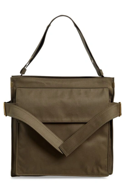 Shop Burberry Trench Canvas Tote In Olive