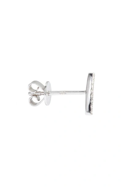 Shop Meira T Curved Diamond Bar Earrings In White