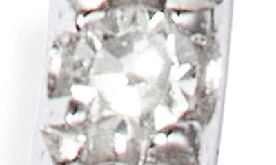 Shop Meira T Curved Diamond Bar Earrings In White