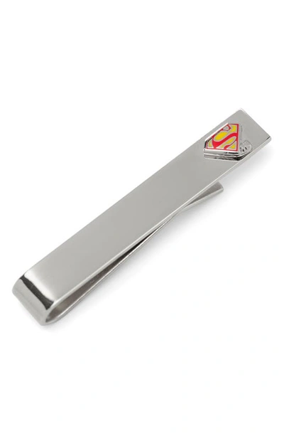 Shop Cufflinks, Inc Superman Hidden Message Tie Bar In Silver