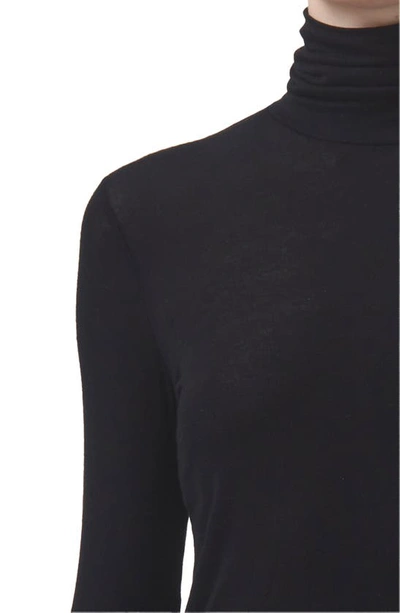 Shop Agolde Pascale Turtleneck Long Sleeve T-shirt In Black