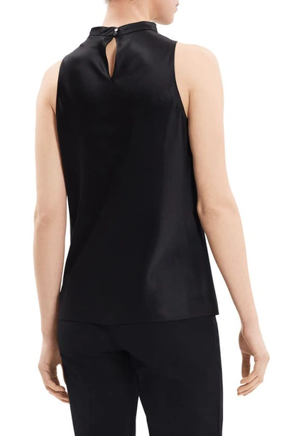 Shop Theory Cowl Neck Sleeveless Top In Black -