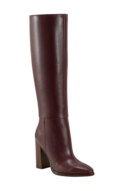 Marc Fisher Lannie Knee High Boot In Dark Red