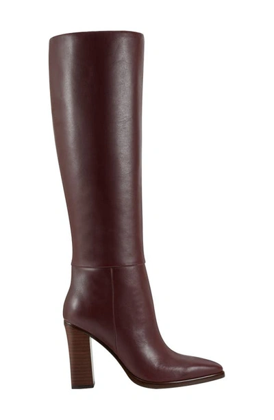 Marc Fisher Lannie Knee High Boot In Dark Red