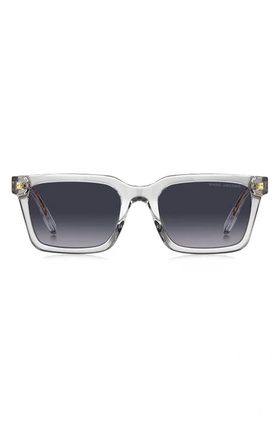 Shop Marc Jacobs 53mm Gradient Square Sunglasses In Crystal/ Grey Shaded