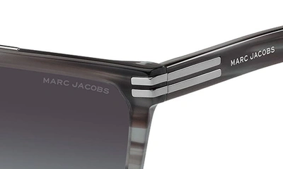 Shop Marc Jacobs 58mm Gradient Square Sunglasses In Grey Horn/ Brown Blue