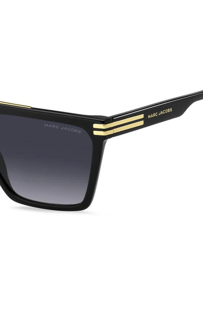 Shop Marc Jacobs 58mm Gradient Square Sunglasses In Black/ Grey Shaded