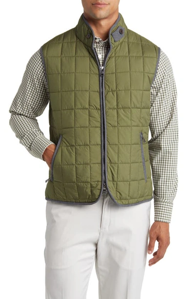 Shop Scott Barber Quilted Vest In Army