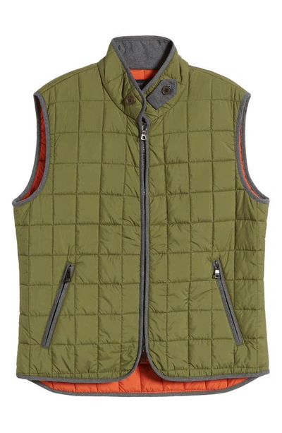 Shop Scott Barber Quilted Vest In Army
