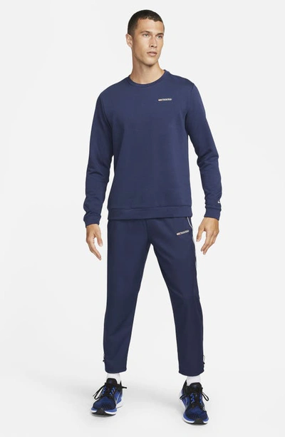 Shop Nike Dri-fit Challenger Track Club Running Pants In Midnight Navy/ White/ White
