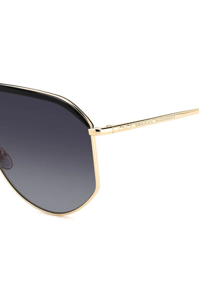 Shop Isabel Marant 64mm Oversize Aviator Sunglasses In Gold Black/ Grey Shaded