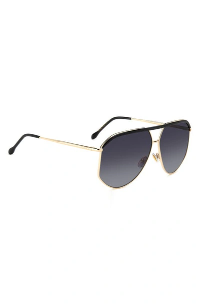 Shop Isabel Marant 64mm Oversize Aviator Sunglasses In Gold Black/ Grey Shaded