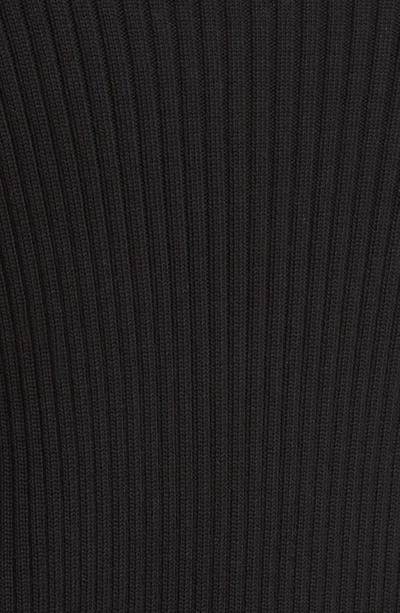 Shop The Row Dua Cotton & Cashmere Rib Turtleneck Sweater In Black/ Navy