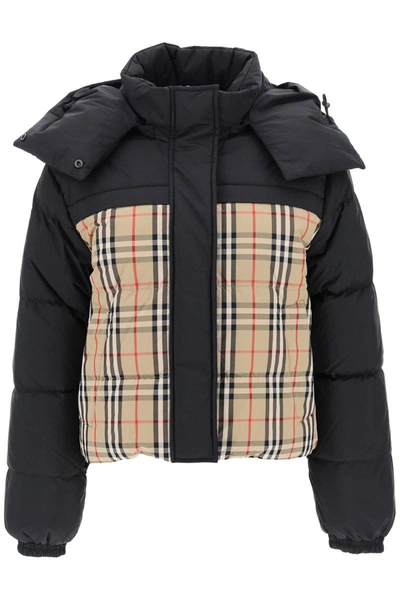 Shop Burberry 'lydden' Reversible Puffer Jacket In Multicolor
