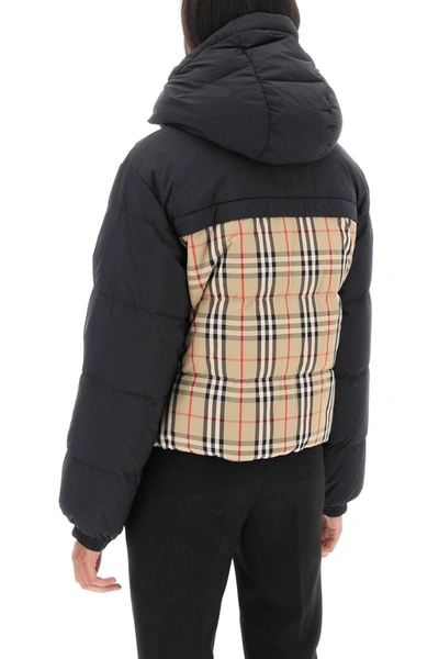 Shop Burberry 'lydden' Reversible Puffer Jacket In Multicolor