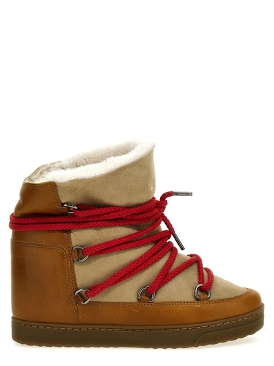Shop Isabel Marant Nowles Boots, Ankle Boots Beige