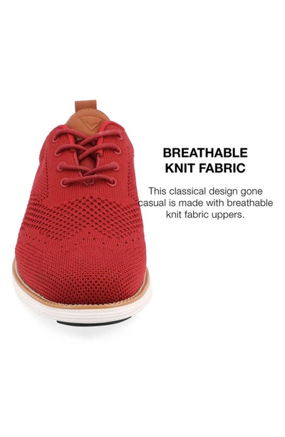 Vance Co. Ezra Knit Oxford Sneaker In Red
