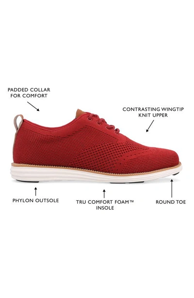 Vance Co. Ezra Knit Oxford Sneaker In Red