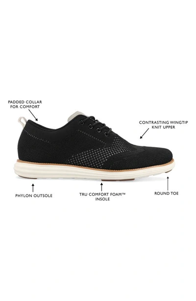 Shop Vance Co. Ezra Knit Oxford Sneaker In Black