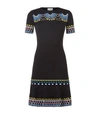 PETER PILOTTO Jacquard Trim Fit and Flare Dress