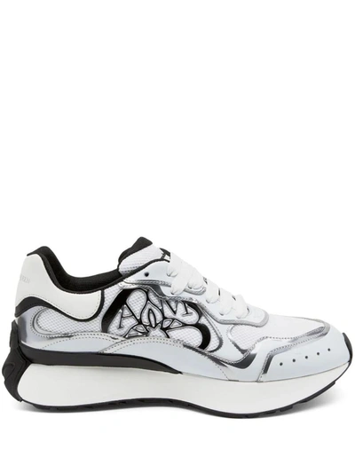 Shop Alexander Mcqueen Sprint Runner Sneakers In In White