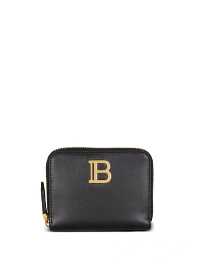 Shop Balmain Small Leather Goods In Noir